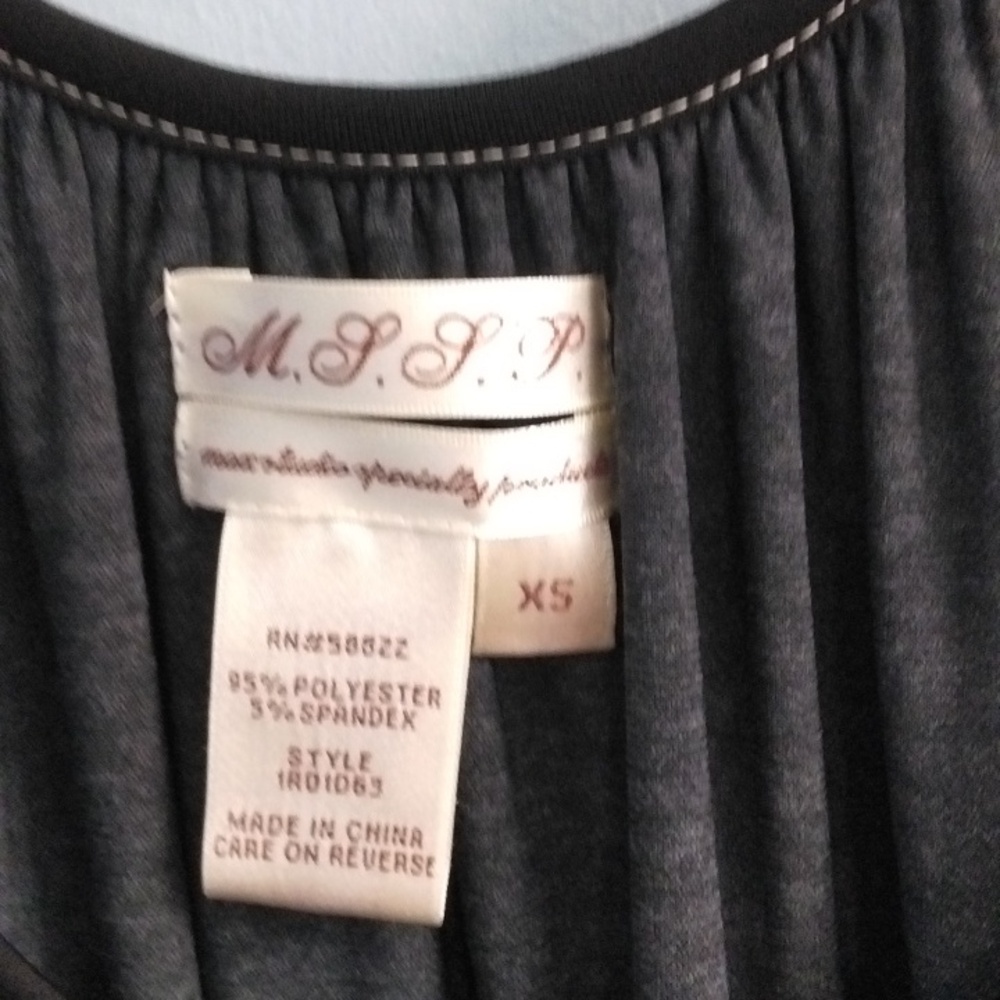 MLLP Black Dress with Yellow and Green Pattern Size XS - Picture 2 of 4